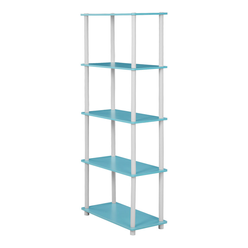 Maxine 59.9cm W Manufactured Wood Shelving Unit, Light Blue/White