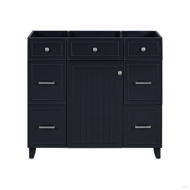 Meuble-lavabo 36 po - Noir (lavabo non inclus) [armoire seulement]