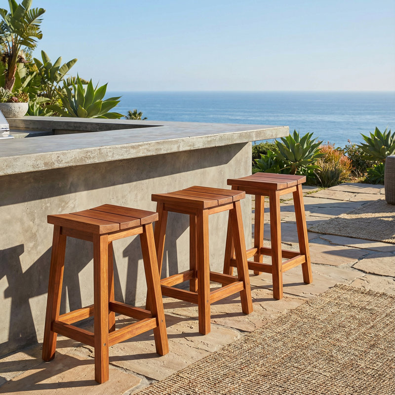 Mayis Solid Wood Counter Stool
