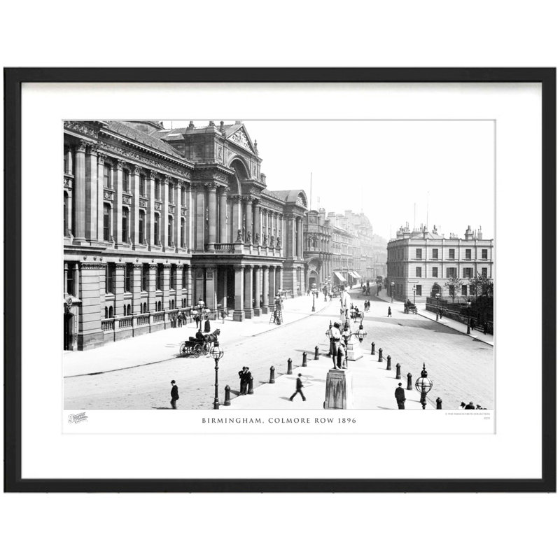 Birmingham, Colmore Row 1896 - Single Picture Frame Print, 28cm H x 36cm W x 2.3cm D