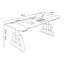 Bureau rectangulaire en bois massif et en bois manufacturé noir + brun noisette réglable en hauteur + acier-108218817