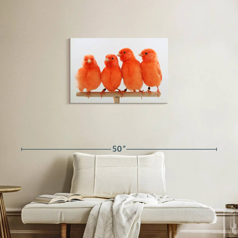 Brampt Red Canaries, 20" H x 30" W