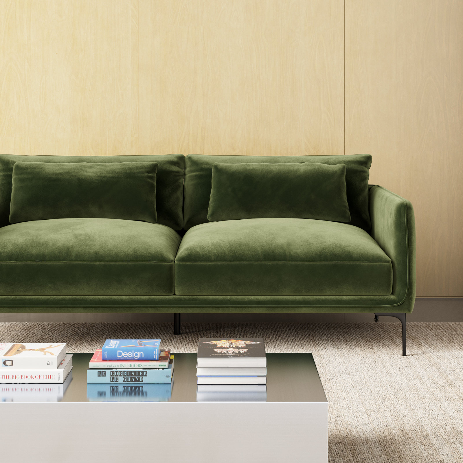 Rae 84'' Upholstered Sofa, Falkirk Military Green