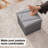 15" Foldable Fabric Storage Ottoman Bench, Versatile Seat With Hidden Storage Compartment