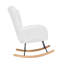Chaise berçante blanche à haut dossier avec appui-tête et poches latérales-684208568
