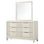 Ã‰lÃ©gante commode cannelÃ©e avec miroir et poignÃ©es chromÃ©es