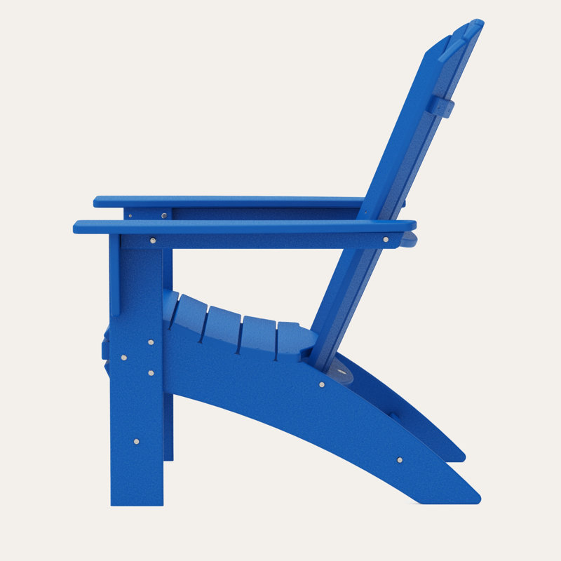 POLYWOOD Nautical Curveback Adirondack Chair, Pacific Blue