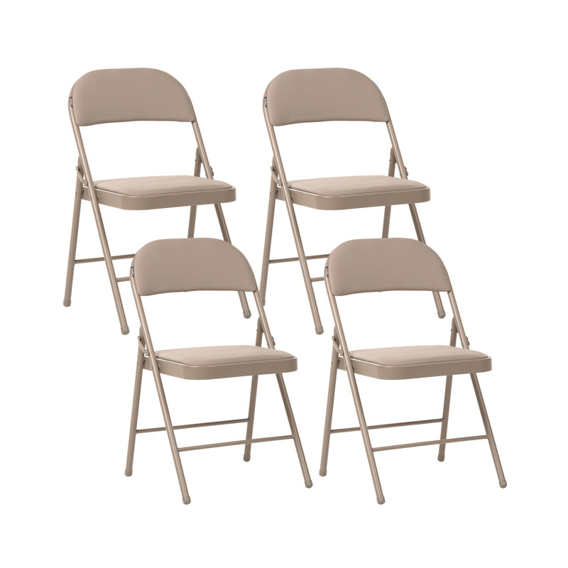 Side Chair Folding Chair Set, Beige, Beige