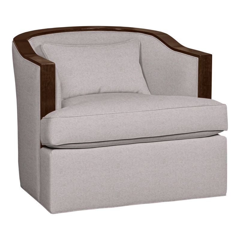 Burlingame Swivel Barrel Chair, Nadia Linen, Dove Gray