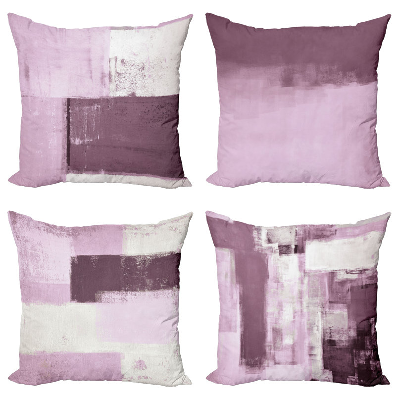 Reversible Pillow Cover, 20" H x 12" W, Eggplant / Pastel Purple