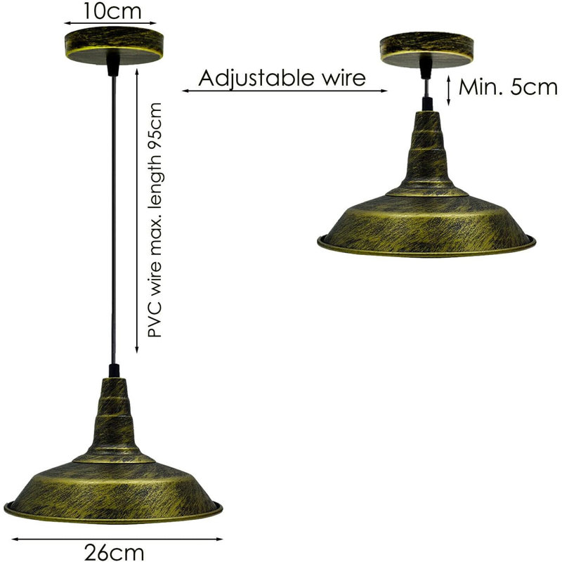 1 - Light Brushed Brass Bowl Pendant