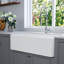 33"L x 20" W Ceramic Single Bowl Farmhouse Kitchen Sink Workstation With Accessories