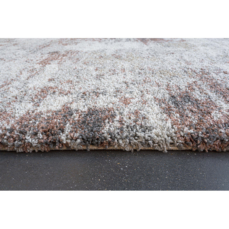Tapis en polypropylène beige, gris anthracite, doré, gris, ivoire, rouille et blanc Granada, Rectangle de 5 pi x 8 pi