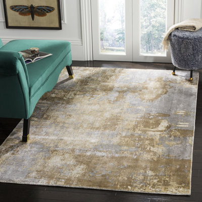 Mcelroy Abstract Handwoven Gray/Brown Area Rug