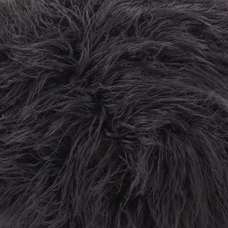 Snug Haven Pouf, Black Acrylic