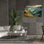 Toile épique Graffiti «River Bend Overlook At Sunset» par Rick Berk, art mural 60 po x 40 po