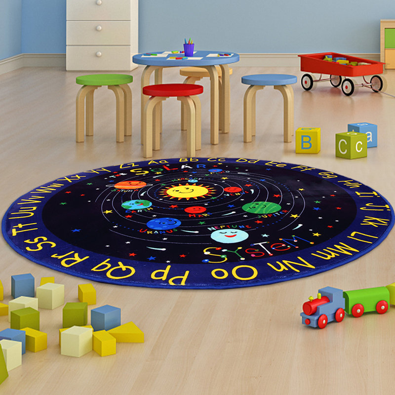 Tapis pour enfants, ABC Alphabet Stars, Rond 4 pi