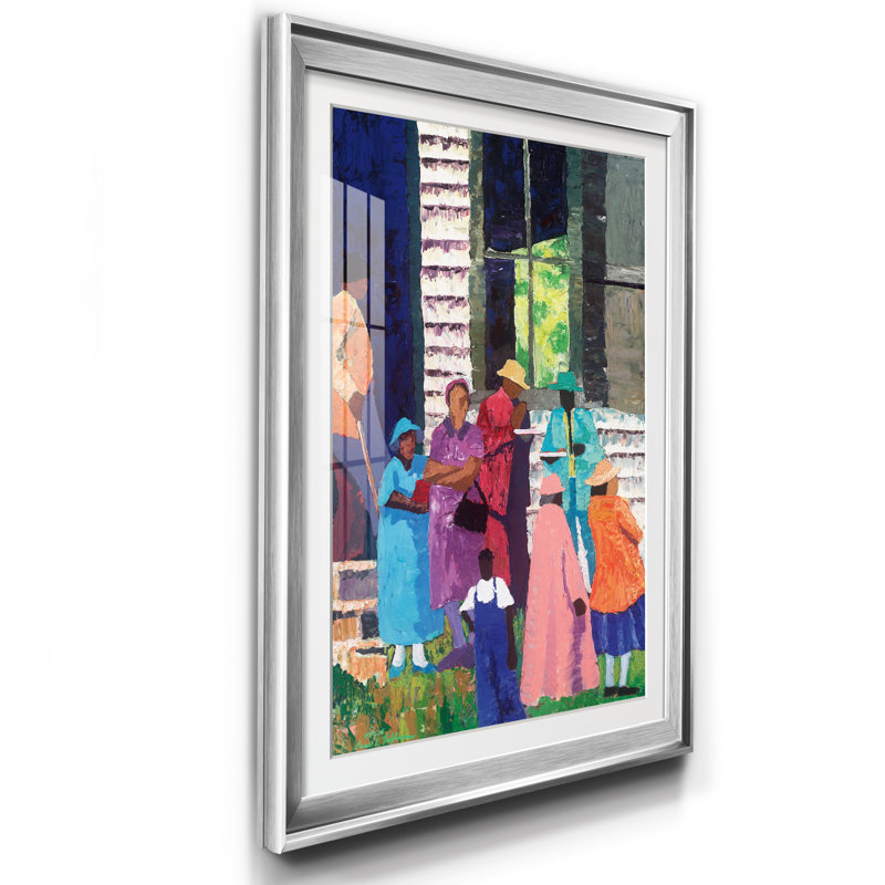 «Going to Church», reproduction d'art encadrée, Argent, H 22,5 po x l 30,5 po x P 1,5 po