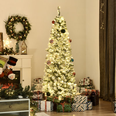 Easy Set-Up 70.87' Lighted Pine Christmas Tree