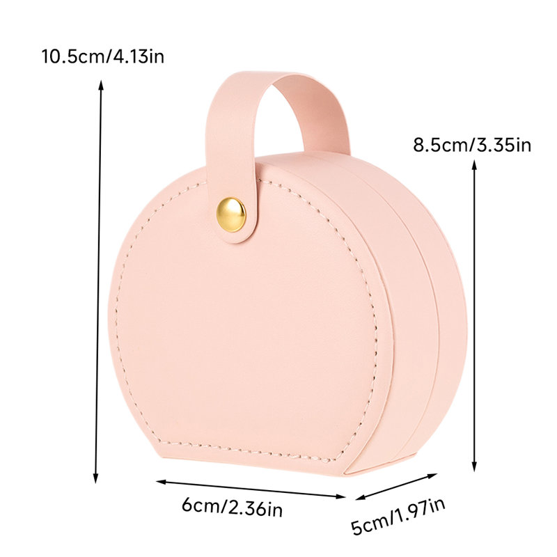 Leather Jewellery Box +, Pink
