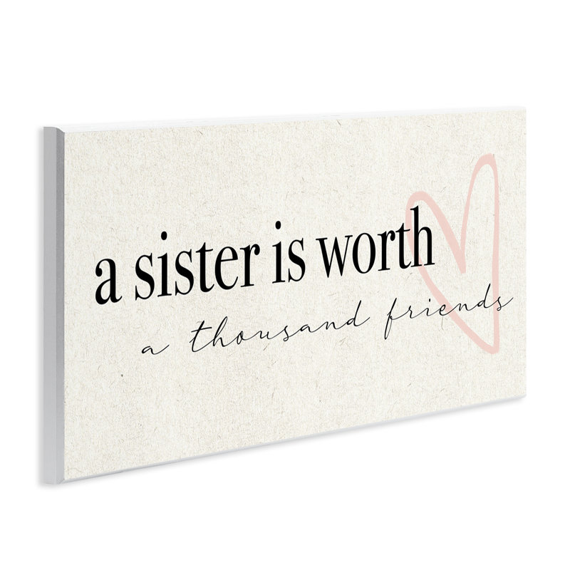 «A Sister Is Worth Thousand Friends», art mural sur toile tendue par Daphne Polselli