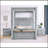 1Pc Faux Marble Top Nightstand 2- Drawers Storage Button Tufted Faux Crystal Tufted-1180773743