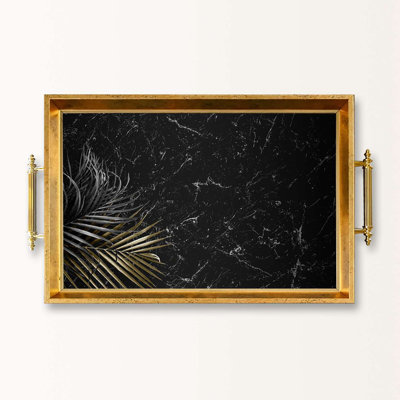 Élégant plateau de service en verre 19,7 x 11,4 x 1,4 pouces | 100% verre de haute qualité | Parfait pour recevoir et servir | Conception élégante et fonctionnelle pour la maison et les fêtes | Durable et facile à nettoyer