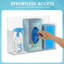 Distributeur hygiénique en acrylique Station d'hygiène avec trois compartiments, gants, masques, poils, porte-boîte en acrylique, fixation murale ou récipients de rangement transparents en acrylique