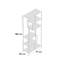 Romilda 185cm H x 77cm W Steel Etagere Bookcase-56473351