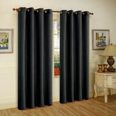 Panneaux de rideau semi-transparents avec œillets de couleur unie