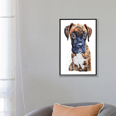 " Brindle Boxer Pup " by EdsWatercolours
