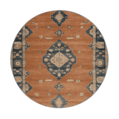 Tapis intérieur et extérieur brun Overdyed