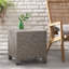 Table d'appoint - H 18,17 po, table d'appoint cubique en PE et fer noir, table sans assemblage tendance avec cadre en fer, 18 po x 18 po x 18 po-2064681015