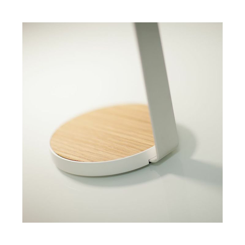 Gravy LED Desk Table Lamp, Olied Walnut/Matte White