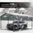 Metal Carport,Heavy Duty Canopy Galvanized Steel Outdoor Garage For Snow,Waterproof Car Shelter-110874489-110874491