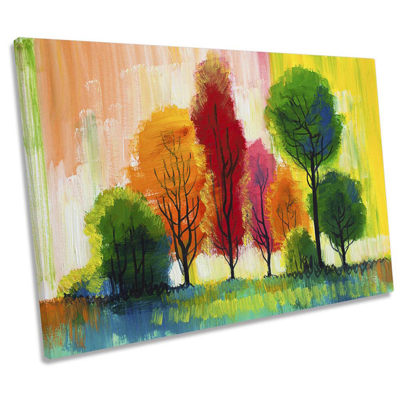 Trees - Wrapped Canvas Painting, 81.3cm H x 121.9cm W x 4cm D