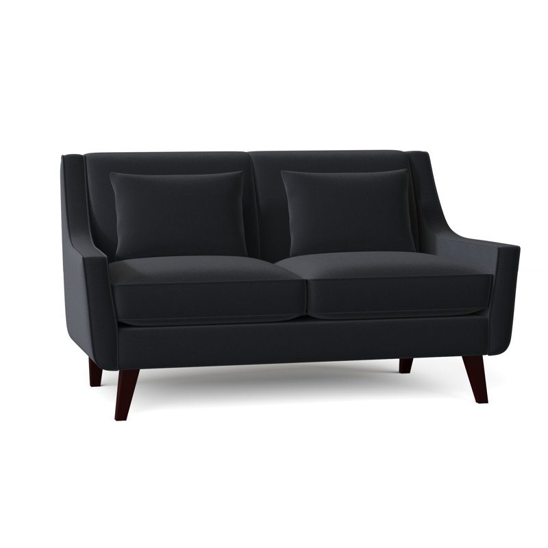 Gros Upholstered 61'' Loveseat, Gypsy Navy Performance Microfiber