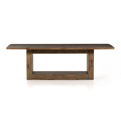 Oak Rectangular Solid Wood Top Dining Table