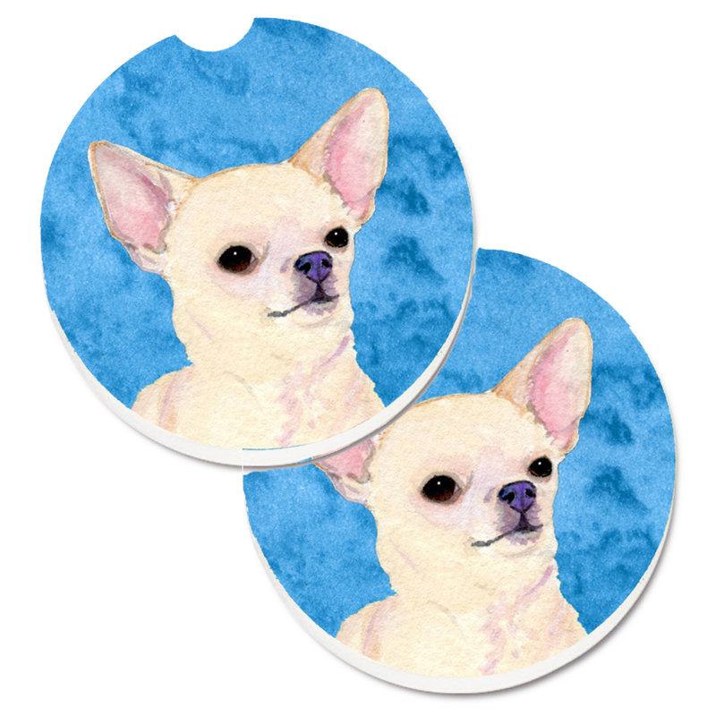 Sous-verre barbu collie voiture, Chihuahua