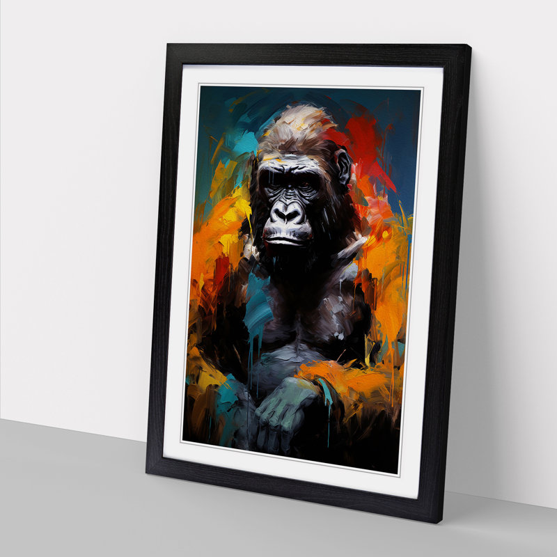 Gorilla Gestural - Framed Print