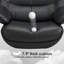  Fauteuil inclinable pivotant à 360 ° en cuir véritable avec repose-pieds, dossier réglable pour le salon-858680936