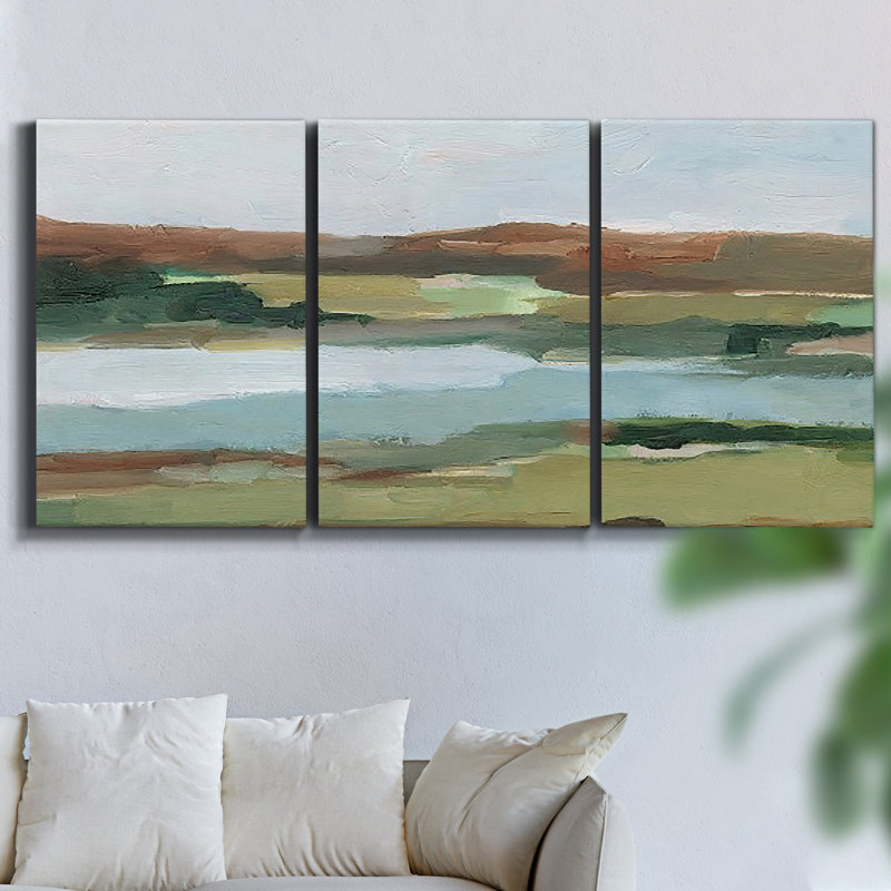 " Night Sky " 3 - Pieces, 36" H x 72" W x 2" D