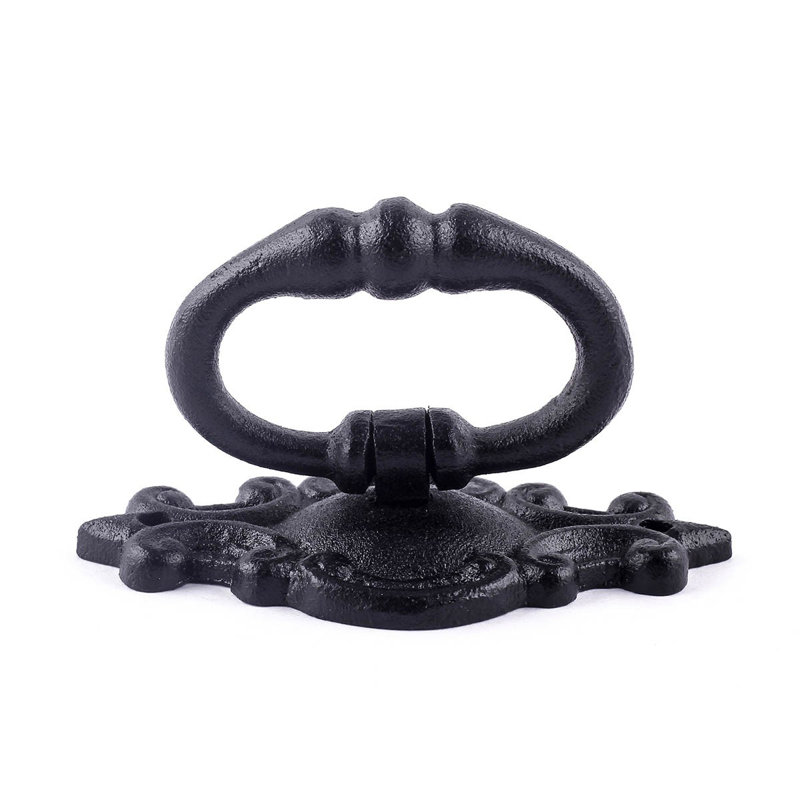 Black Iron Ornate Traditional Drop Bail Ring Pull