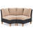 Wicker Outdoor Patio Curved Chair with Cushions