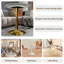 Table d'appoint ronde à plateau en marbre avec base piédestal conique (table seulement)-299177778