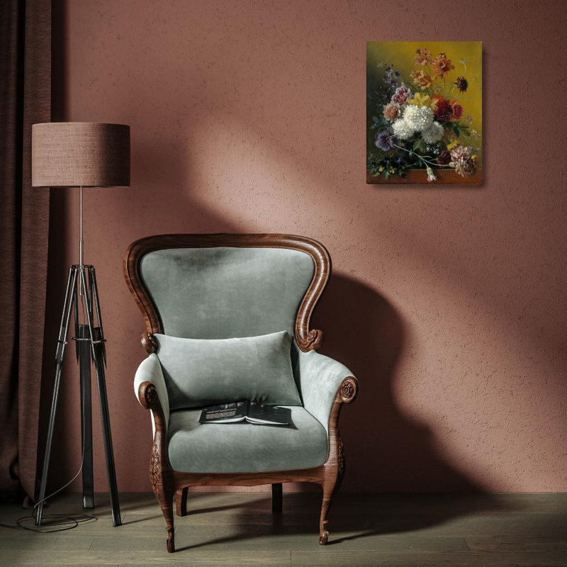 "Nature morte avec des fleurs" par Georgius Jacobus, Van Van Os - art mural sur toile tendue, H 18 po x l 14 po