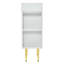 Meuble-lavabo blanc 21,6 po, armoire combinée, lavabo simple en céramique, rangement sur le côté droit