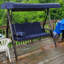 Balancelle de luxe à 2 places avec support et porte-gobelets, avec auvent et oreiller inclus, bleu turquoise Deluxe-2039822772-2086529867-2115565063