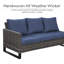 Naresa Wide Outdoor Wicker Patio Sectional with Cushions-1359905750