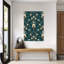 Art floral abstrait bleu sarcelle-790694505
